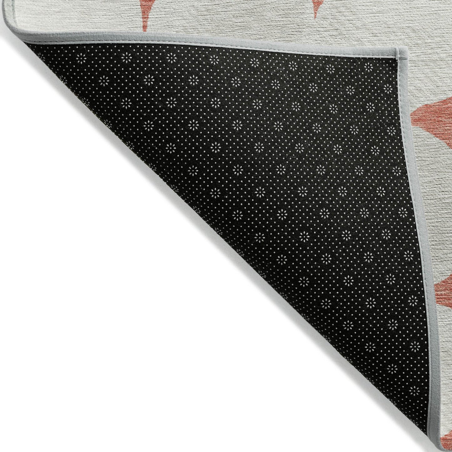 3' X 5' Salmon Beige And Ivory Abstract Washable Indoor Outdoor Area Rug - DraftFuel Sports