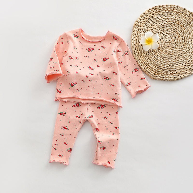 Baby All Over Print Pattern Tops Combo Pants Lovely Sets Home Clothes - DraftFuel Sports