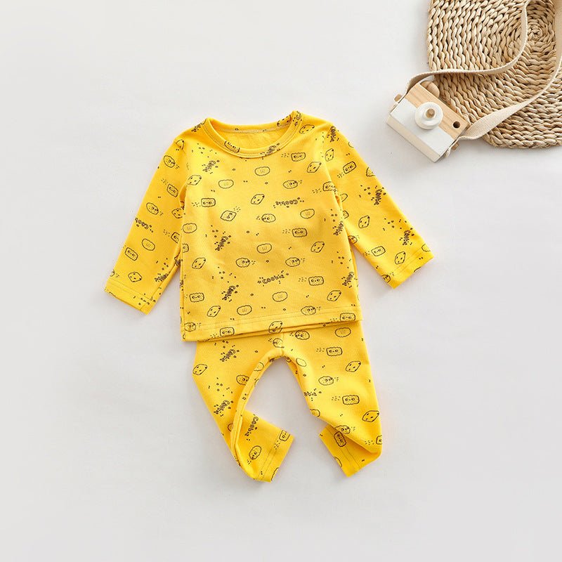 Baby All Over Print Pattern Tops Combo Pants Lovely Sets Home Clothes - DraftFuel Sports