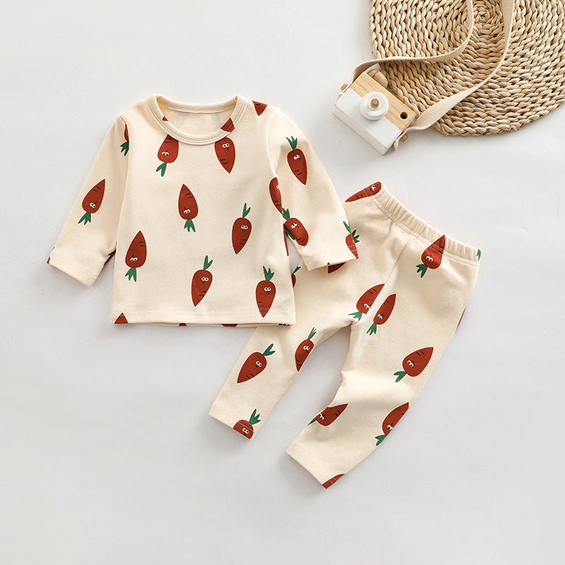 Baby All Over Print Pattern Tops Combo Pants Lovely Sets Home Clothes - DraftFuel Sports
