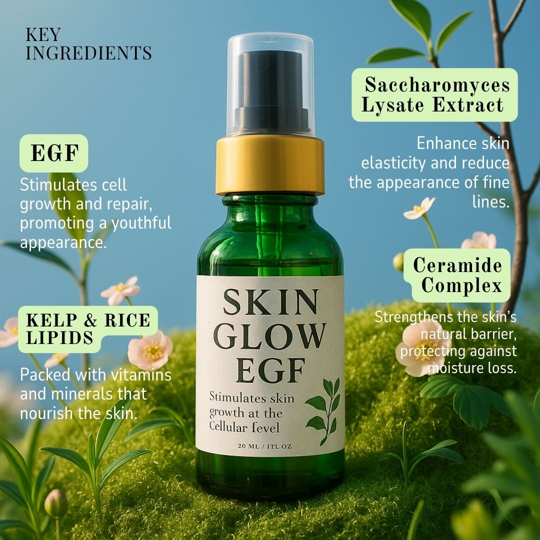 EGF Glow Serum | Radiant, Youthful Skin with Cellular Renewal - DraftFuel Sports