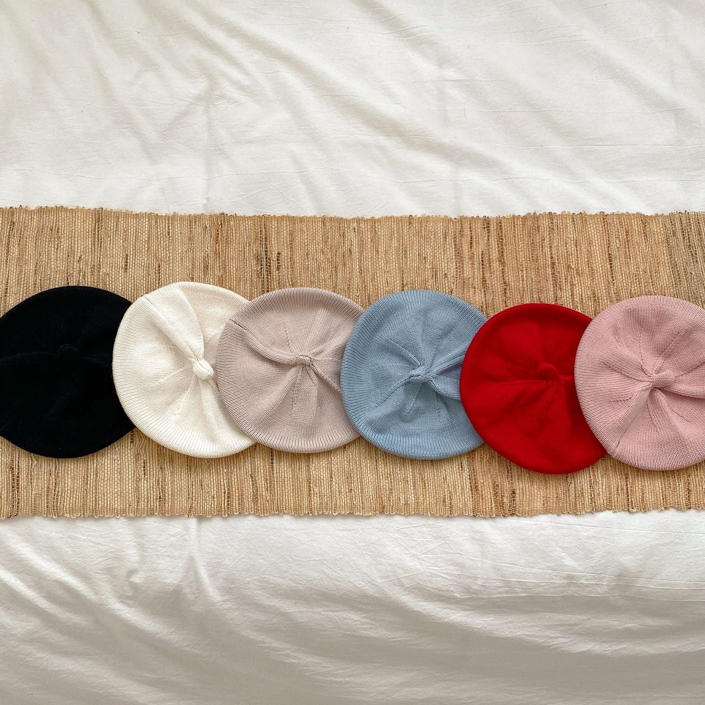 Infant Baby Girls Solid Knitting Caps - DraftFuel Sports