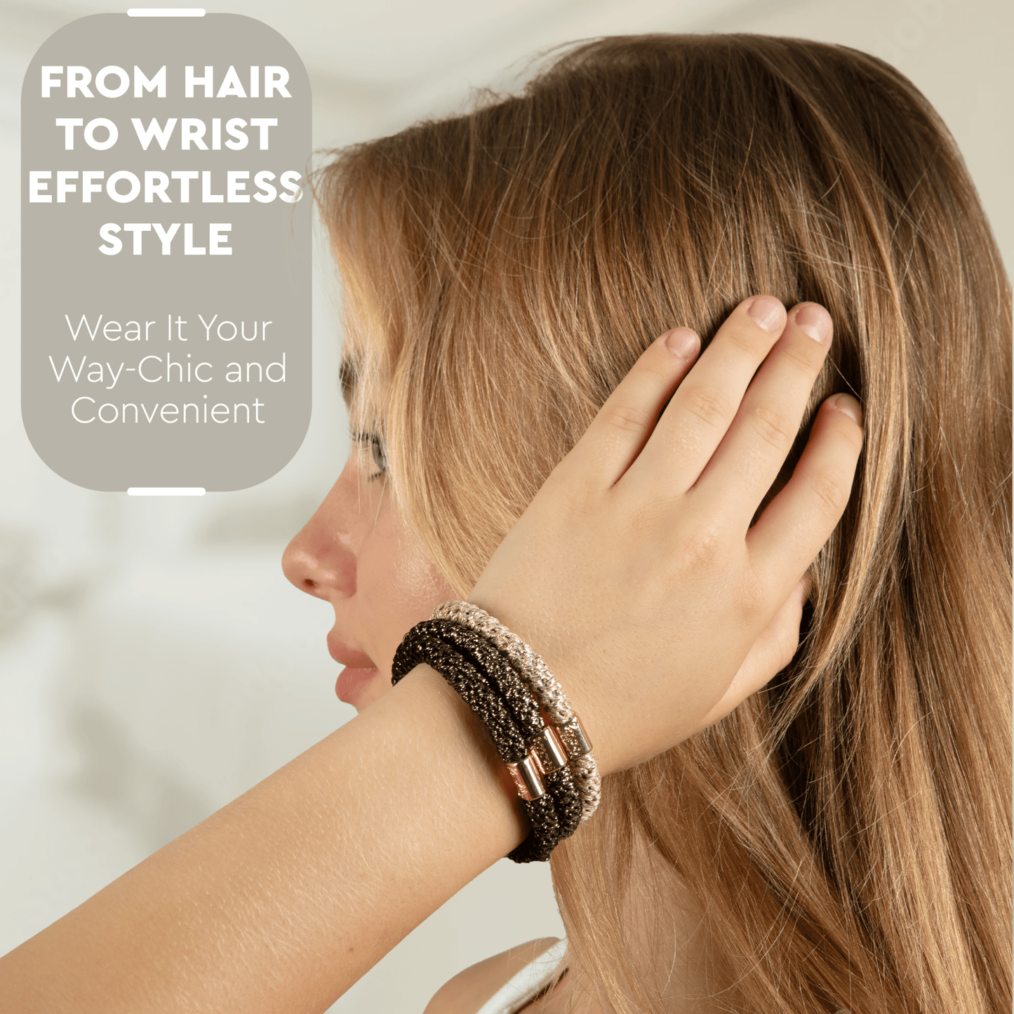 Luxe Hair Pony 12 - Pack | Earth Metallics - DraftFuel Sports