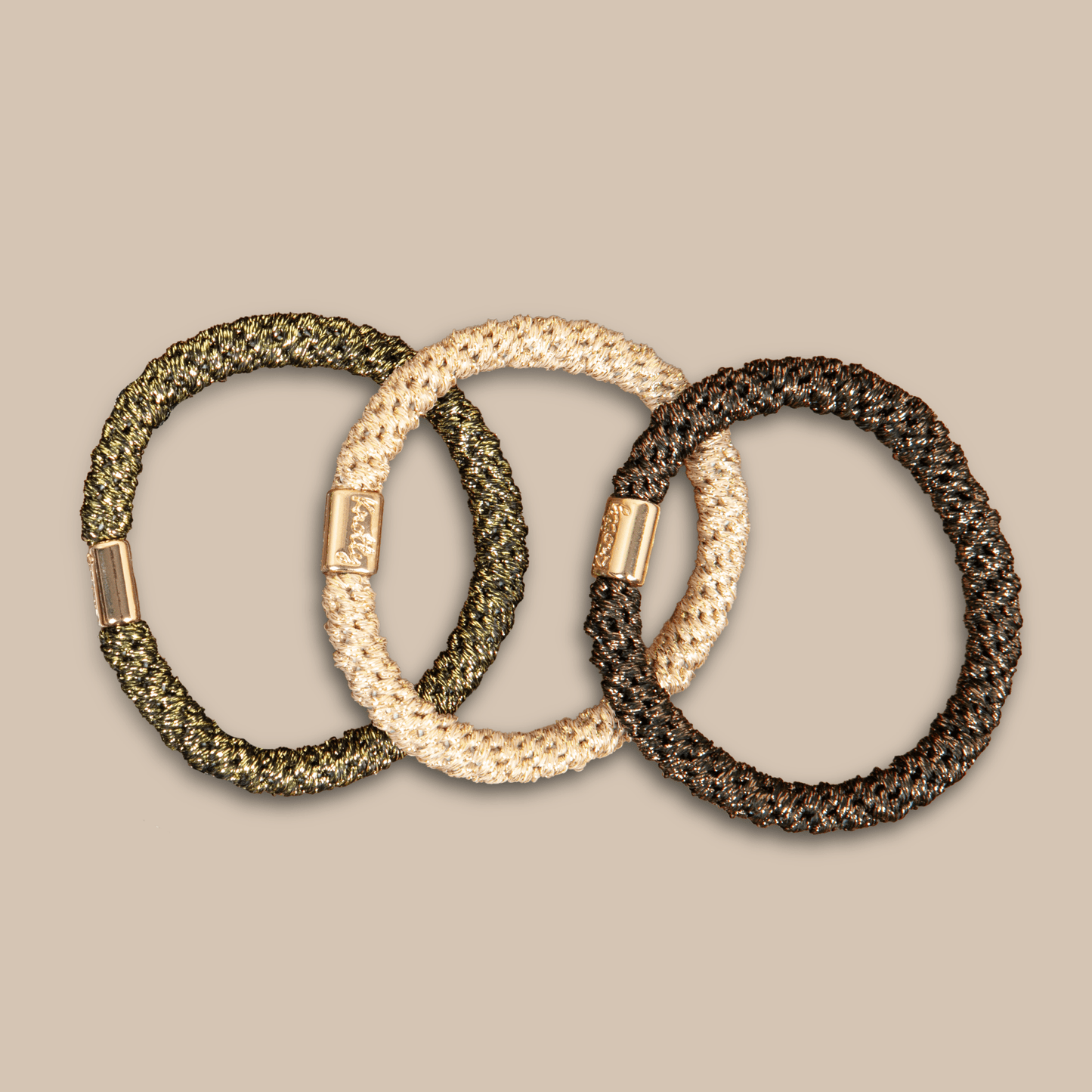 Luxe Hair Pony 12 - Pack | Earth Metallics - DraftFuel Sports