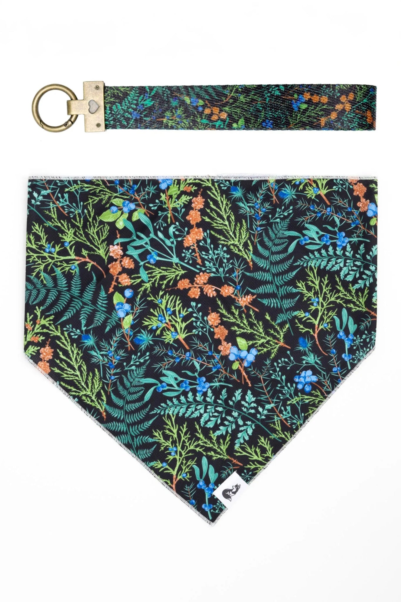 Magical Fern Forest Dog Bandana & Matching Keychain - DraftFuel Sports