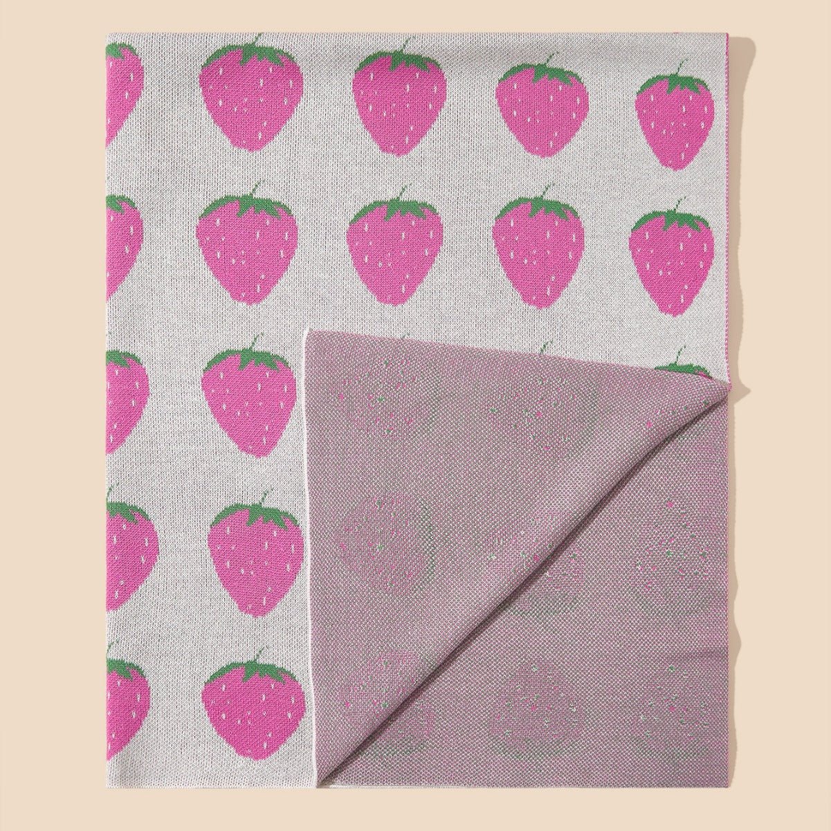 New Arrival Knitted Baby Blanket With Simple Fruits Pattern: New Collection For All Seasons - DraftFuel Sports