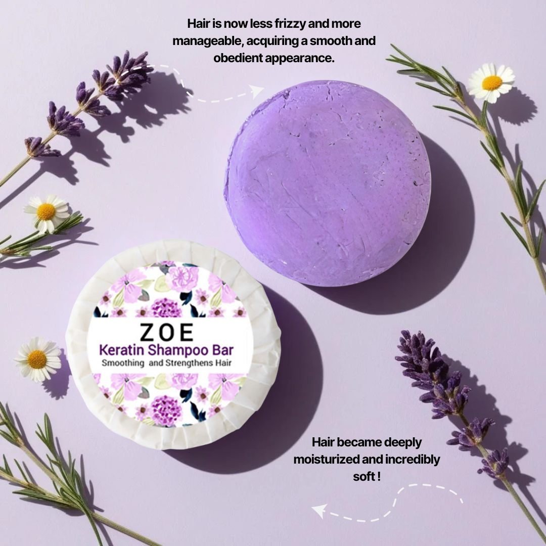 Zoe Keratin Shampoo Bar | Smoothing and Strengthens Hair - DraftFuel Sports