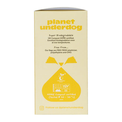 120 Planet Underdog Compostable Dog Poop Bags - Yellow Box - DraftFuel Sports