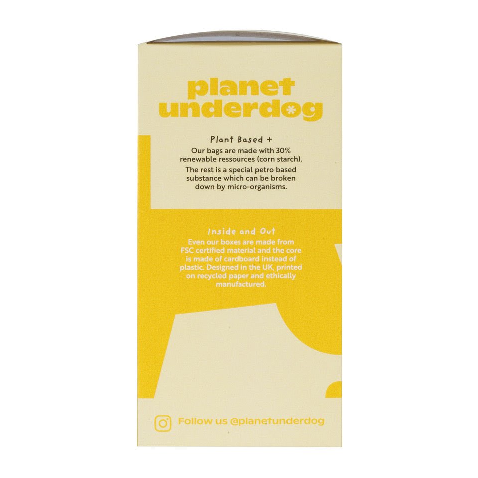 120 Planet Underdog Compostable Dog Poop Bags - Yellow Box - DraftFuel Sports
