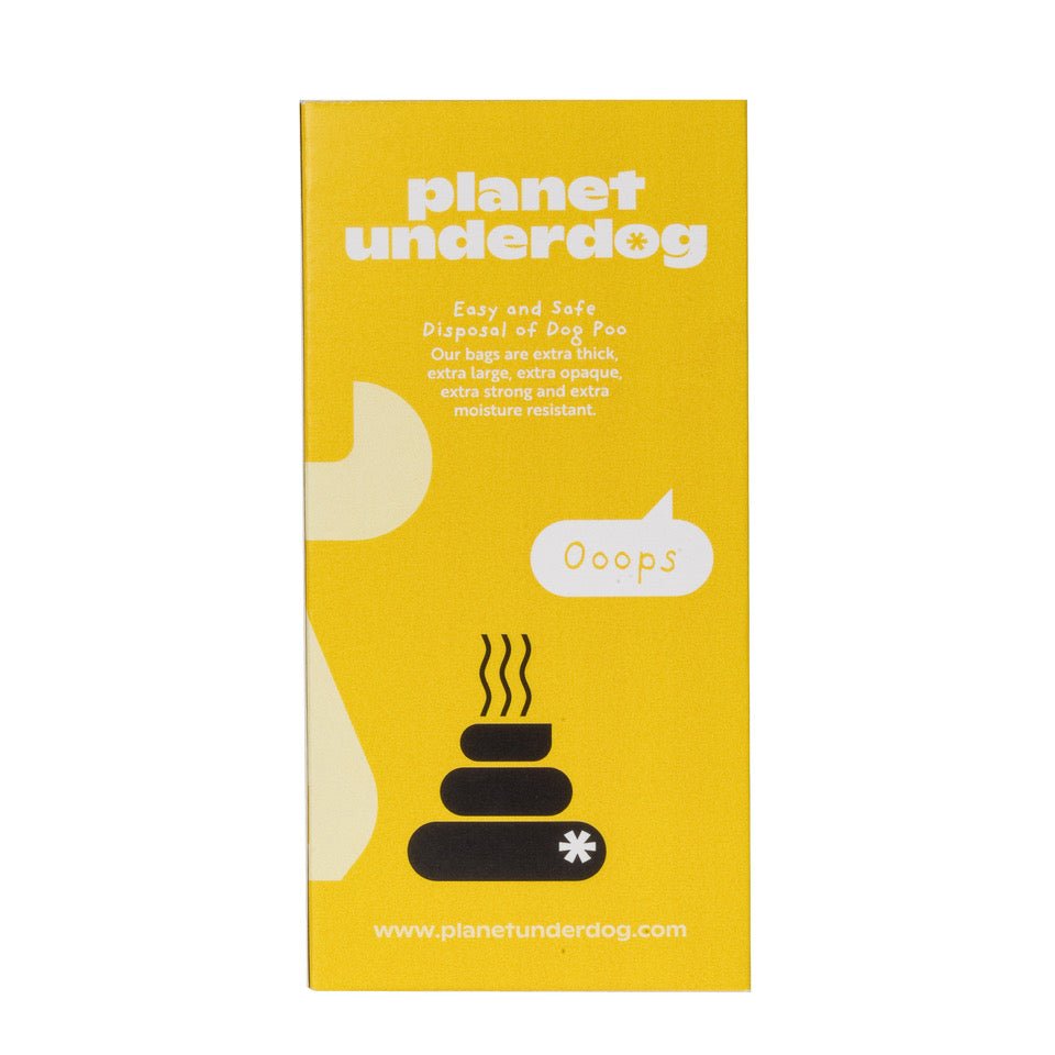 120 Planet Underdog Compostable Dog Poop Bags - Yellow Box - DraftFuel Sports