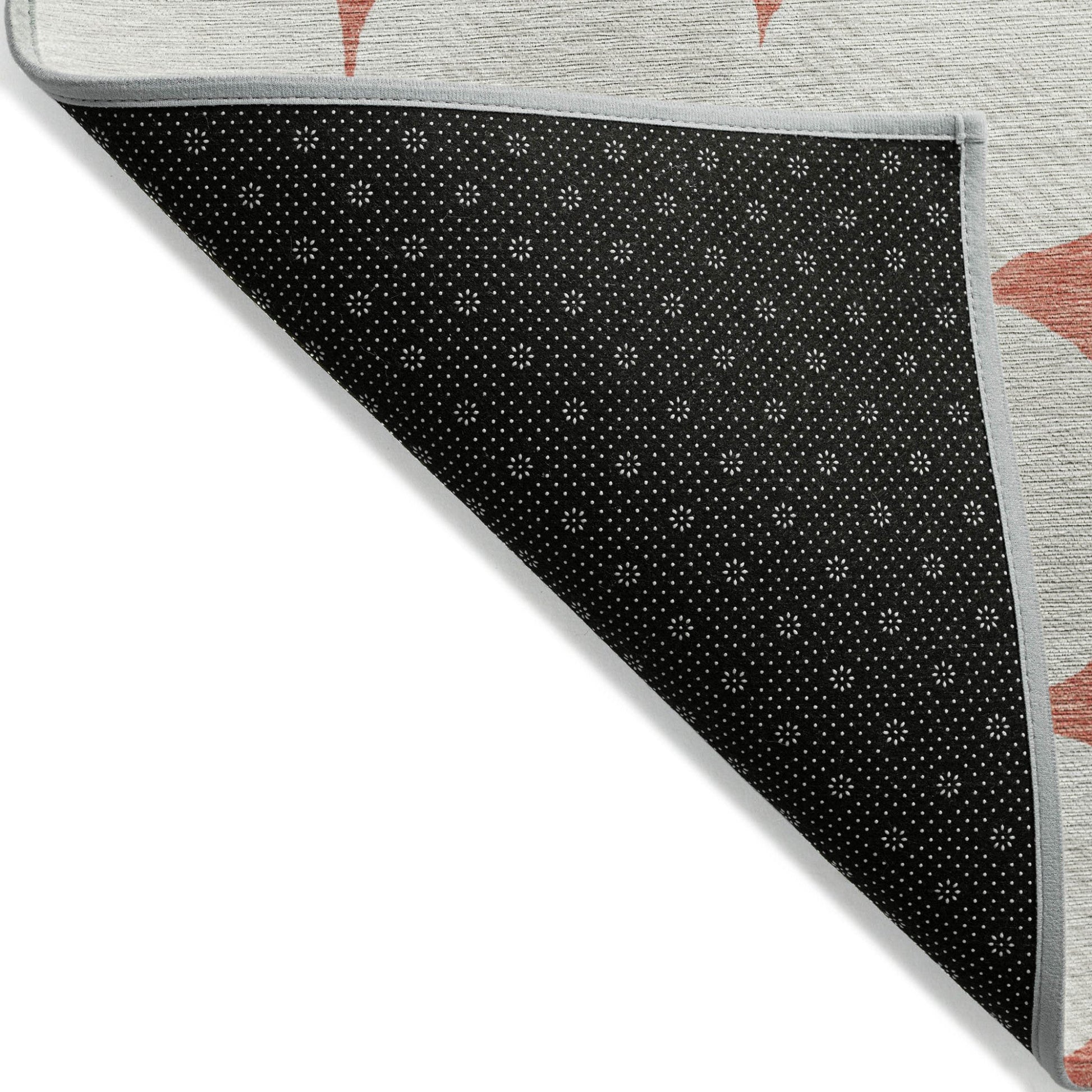 3' X 5' Salmon Beige And Ivory Abstract Washable Indoor Outdoor Area Rug - DraftFuel Sports