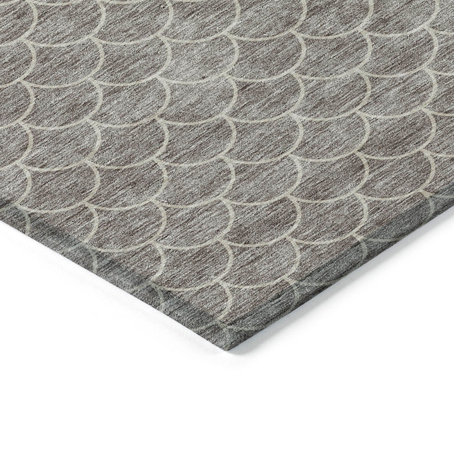 3' X 5' Taupe And Beige Geometric Washable Indoor Outdoor Area Rug - DraftFuel Sports