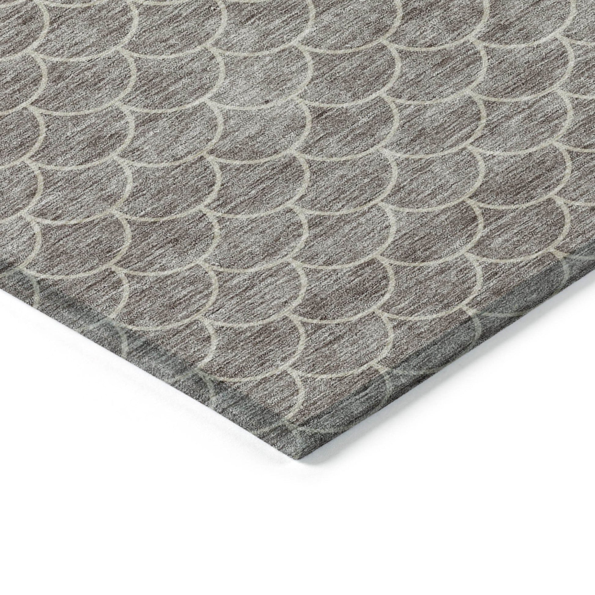 3' X 5' Taupe And Beige Geometric Washable Indoor Outdoor Area Rug - DraftFuel Sports