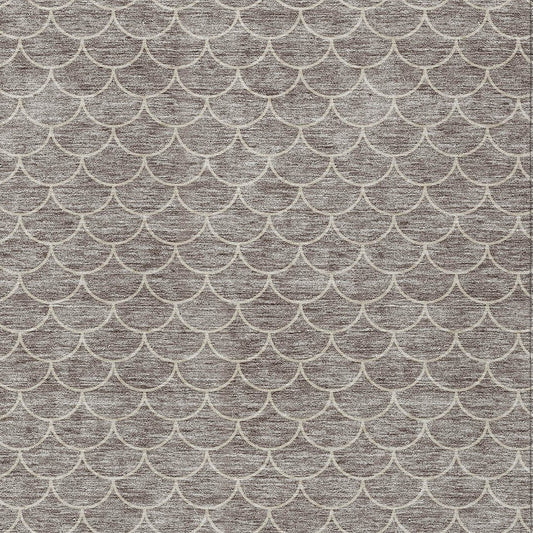 3' X 5' Taupe And Beige Geometric Washable Indoor Outdoor Area Rug - DraftFuel Sports