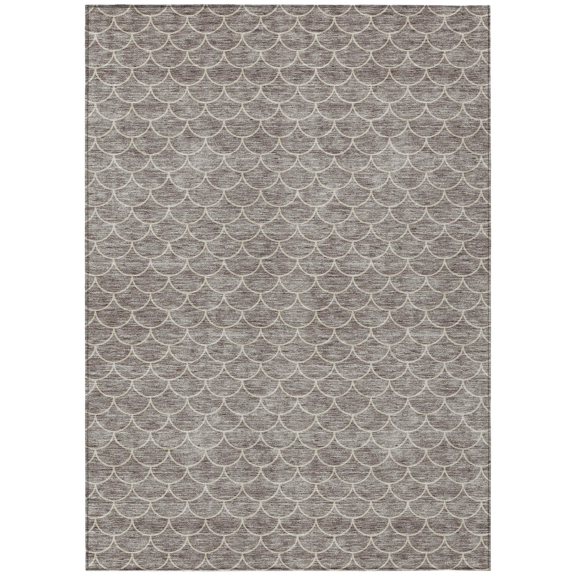 3' X 5' Taupe And Beige Geometric Washable Indoor Outdoor Area Rug - DraftFuel Sports