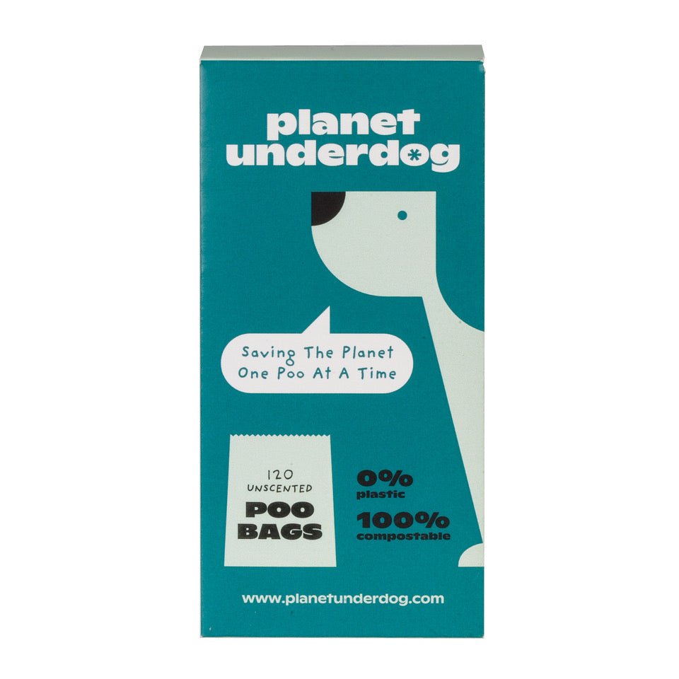 60 Planet Underdog Compostable Dog Poop Bags - Green Box - DraftFuel Sports