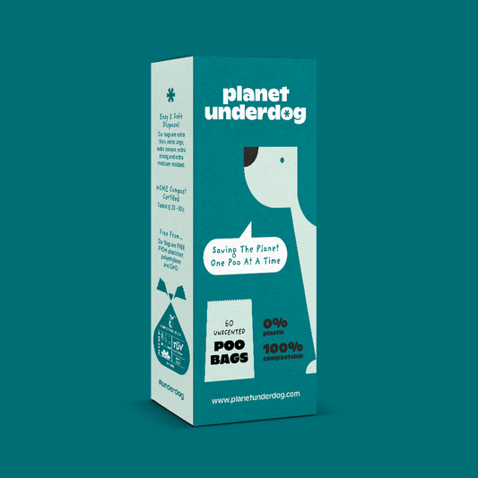 60 Planet Underdog Compostable Dog Poop Bags - Green Box - DraftFuel Sports