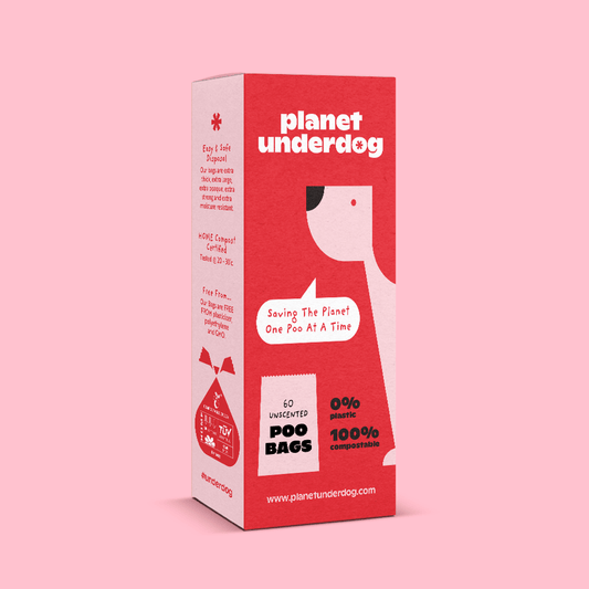 60 Planet Underdog Compostable Dog Poop Bags - Red Box - DraftFuel Sports