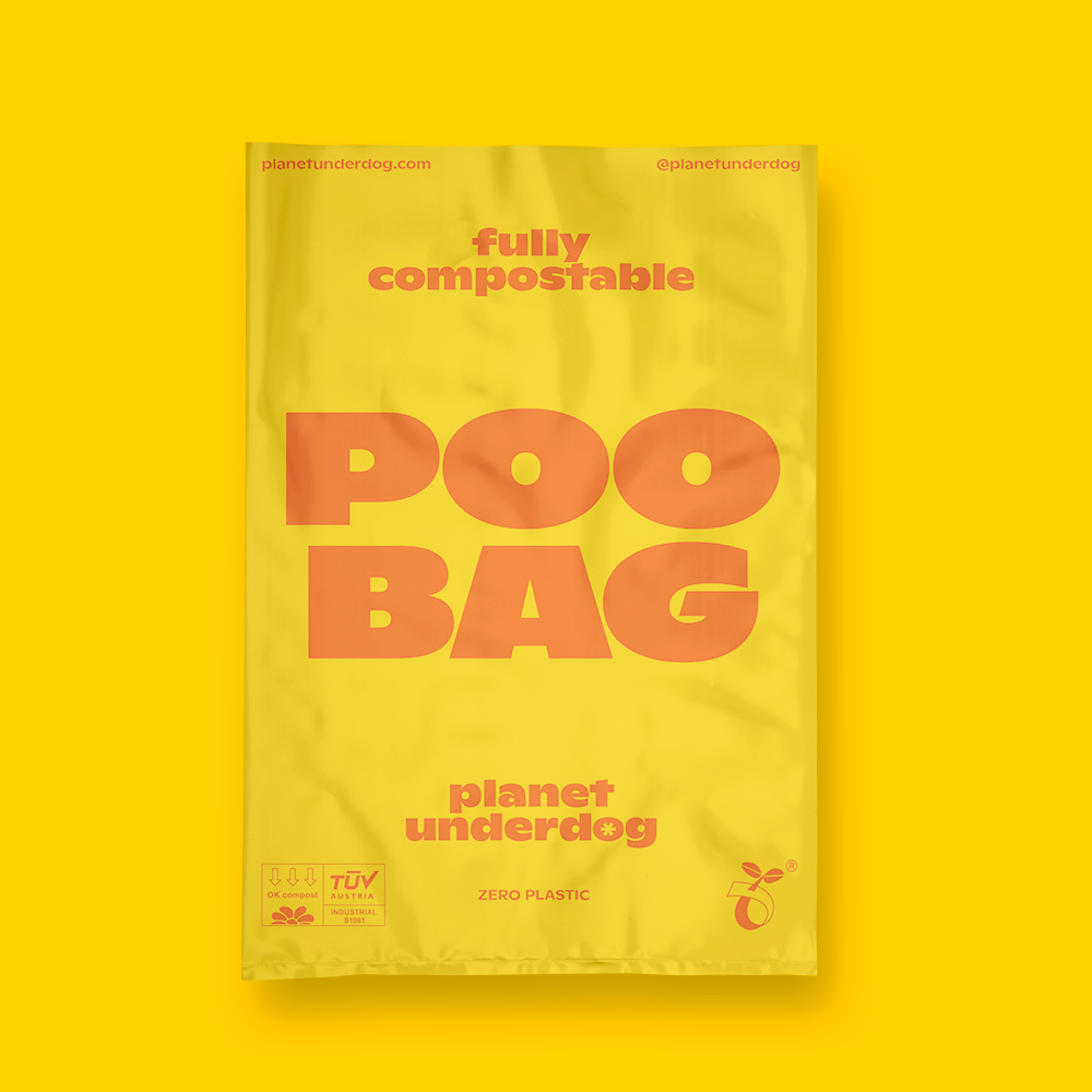 60 Planet Underdog Compostable Dog Poop Bags - Yellow Box - DraftFuel Sports