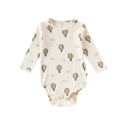 Autumn Arrival Baby Unisex Long Sleeves Casual Pattern Crew Neck Onesies and Pants Clothing Sets - DraftFuel Sports