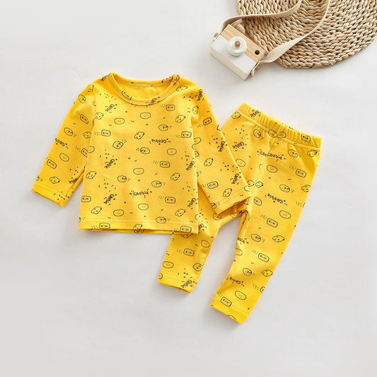 Baby All Over Print Pattern Tops Combo Pants Lovely Sets Home Clothes - DraftFuel Sports
