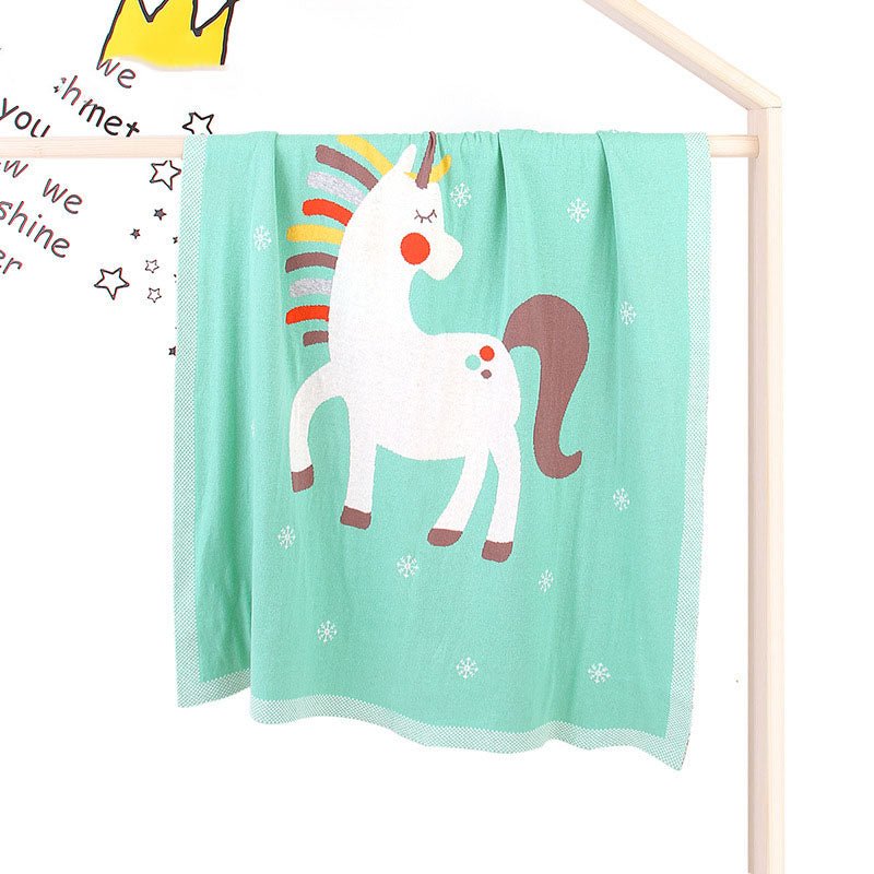 Baby Children’s Unicorn Pattern Contrast Design Air Conditioner Blanket - DraftFuel Sports