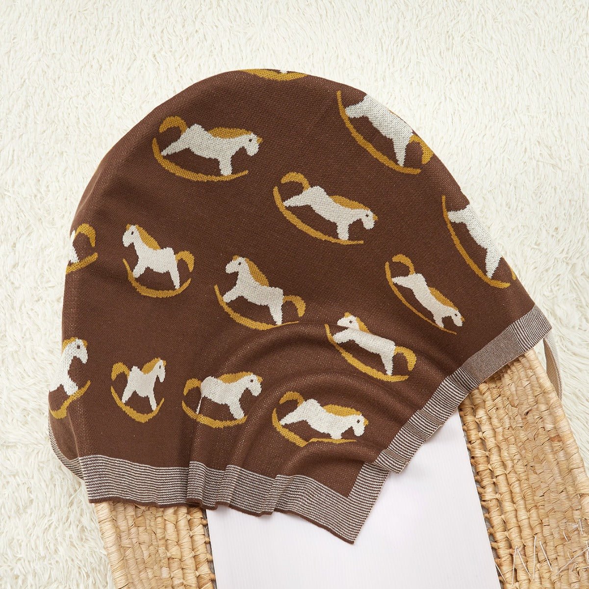 Best - Selling Knitted Baby Blanket With Horse Pattern: New Collection For Four Seasons - DraftFuel Sports