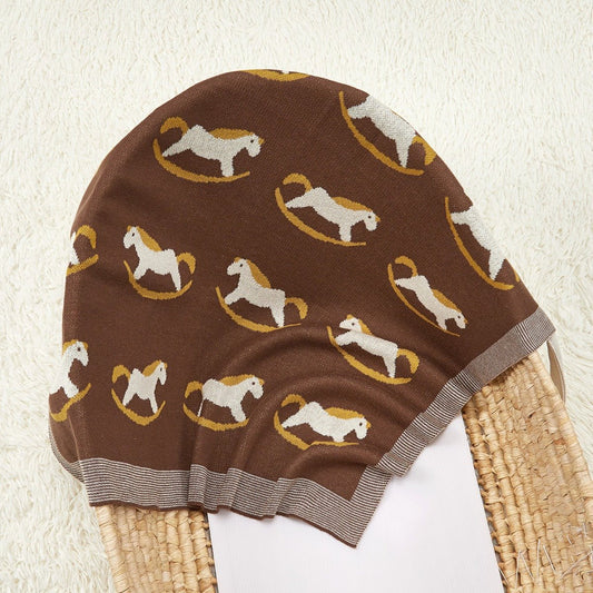 Best - Selling Knitted Baby Blanket With Horse Pattern: New Collection For Four Seasons - DraftFuel Sports