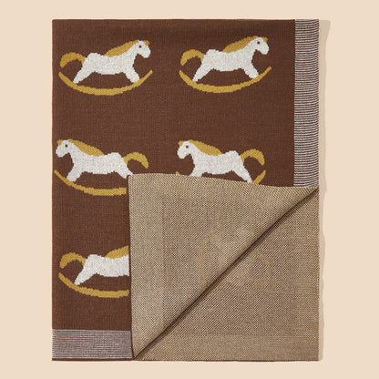 Best - Selling Knitted Baby Blanket With Horse Pattern: New Collection For Four Seasons - DraftFuel Sports