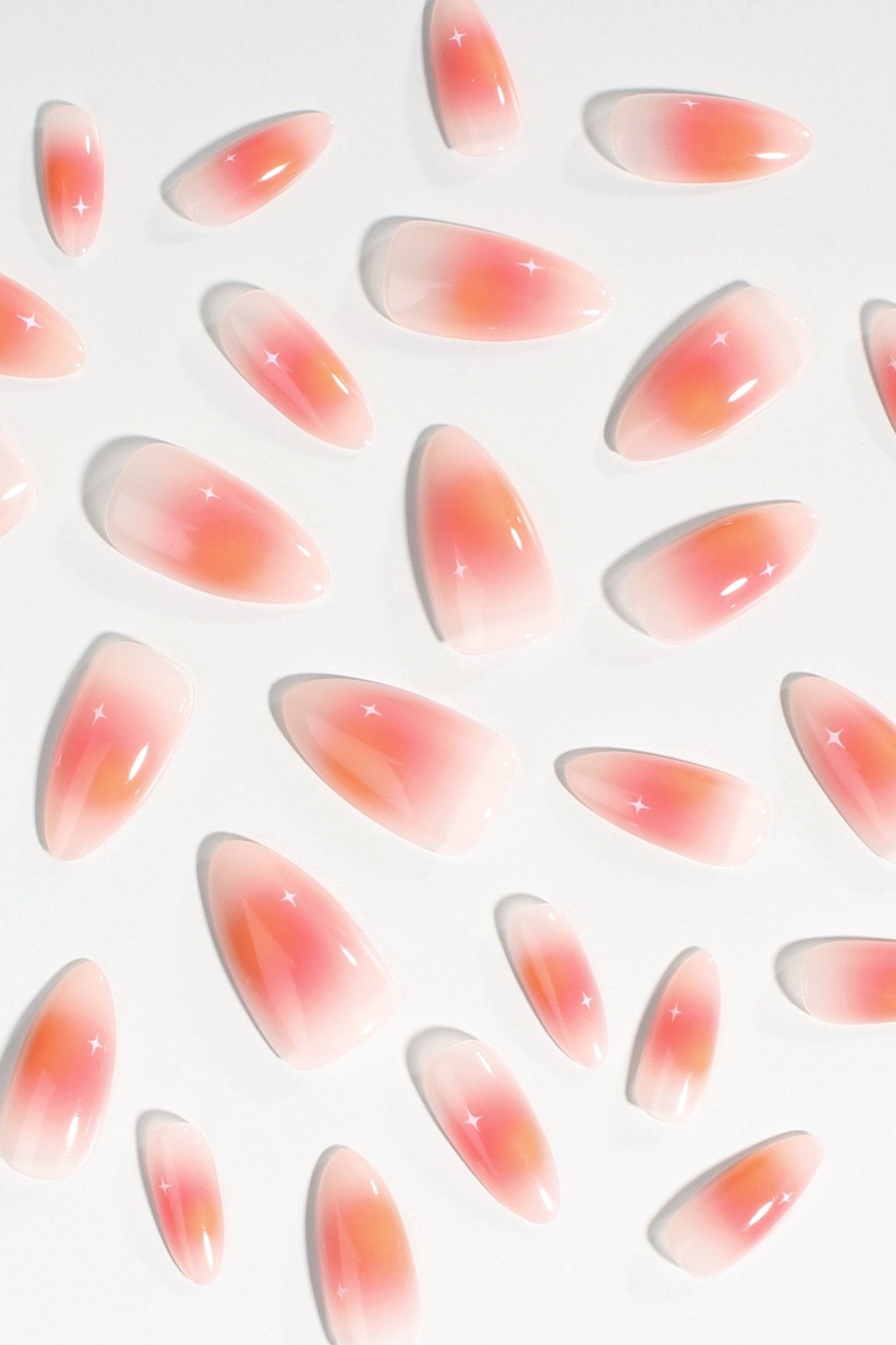 Coral Sunset | Soft & Durable Press - On Nails - DraftFuel Sports