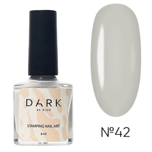 DARK Stamping Polish Light Gray 42, 8ml - DraftFuel Sports