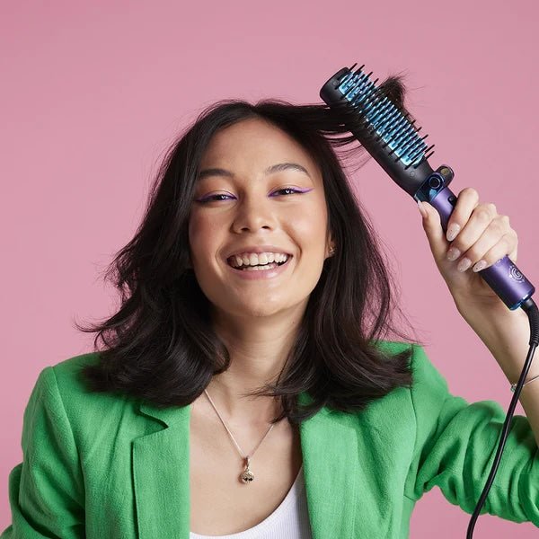 Foldable Hot Brush with Anti - Frizz Smoothing System - DraftFuel Sports
