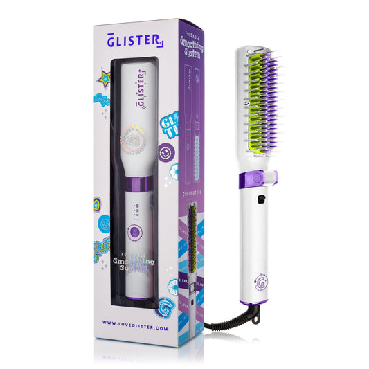 Foldable Hot Brush with Anti - Frizz Smoothing System - DraftFuel Sports