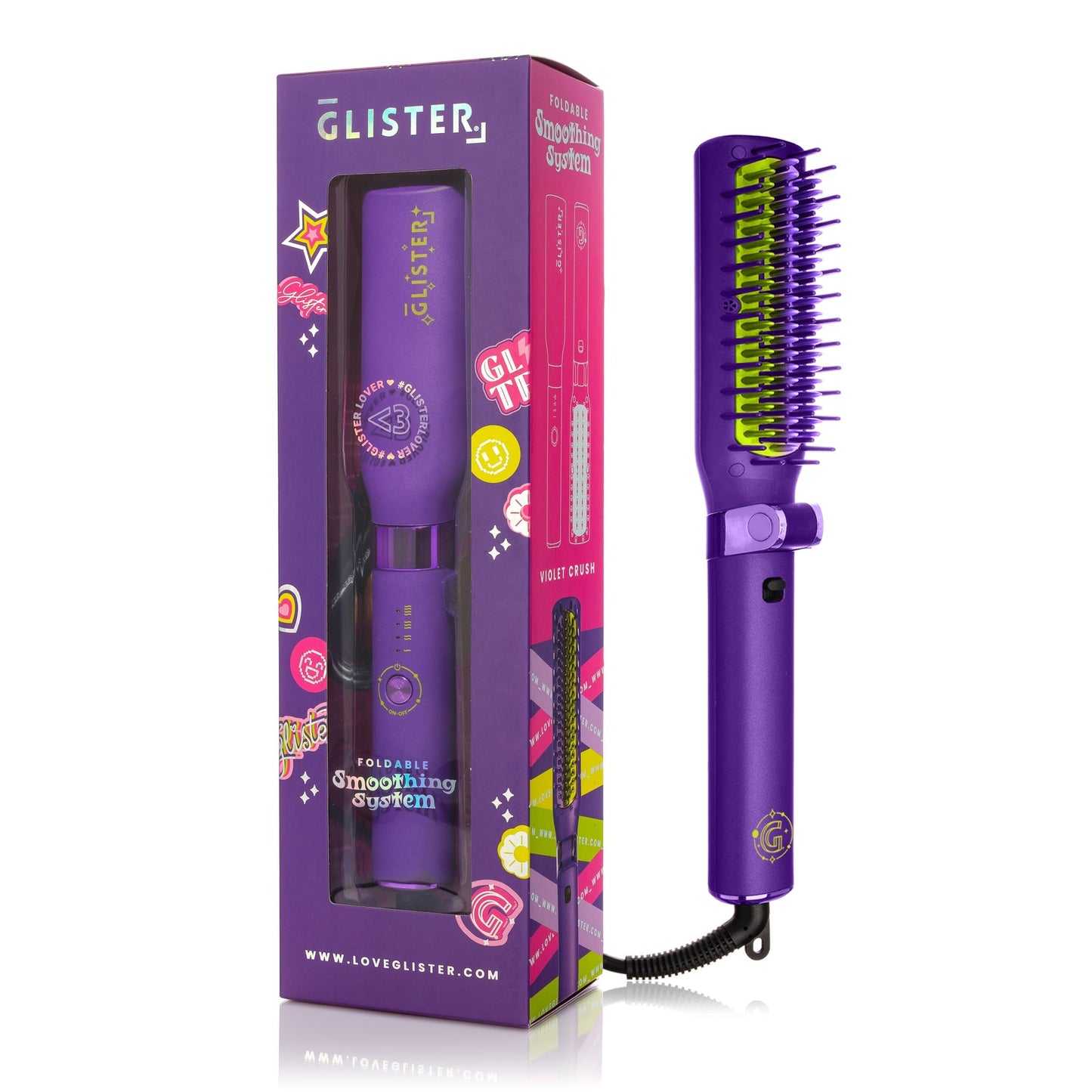 Foldable Hot Brush with Anti - Frizz Smoothing System - DraftFuel Sports