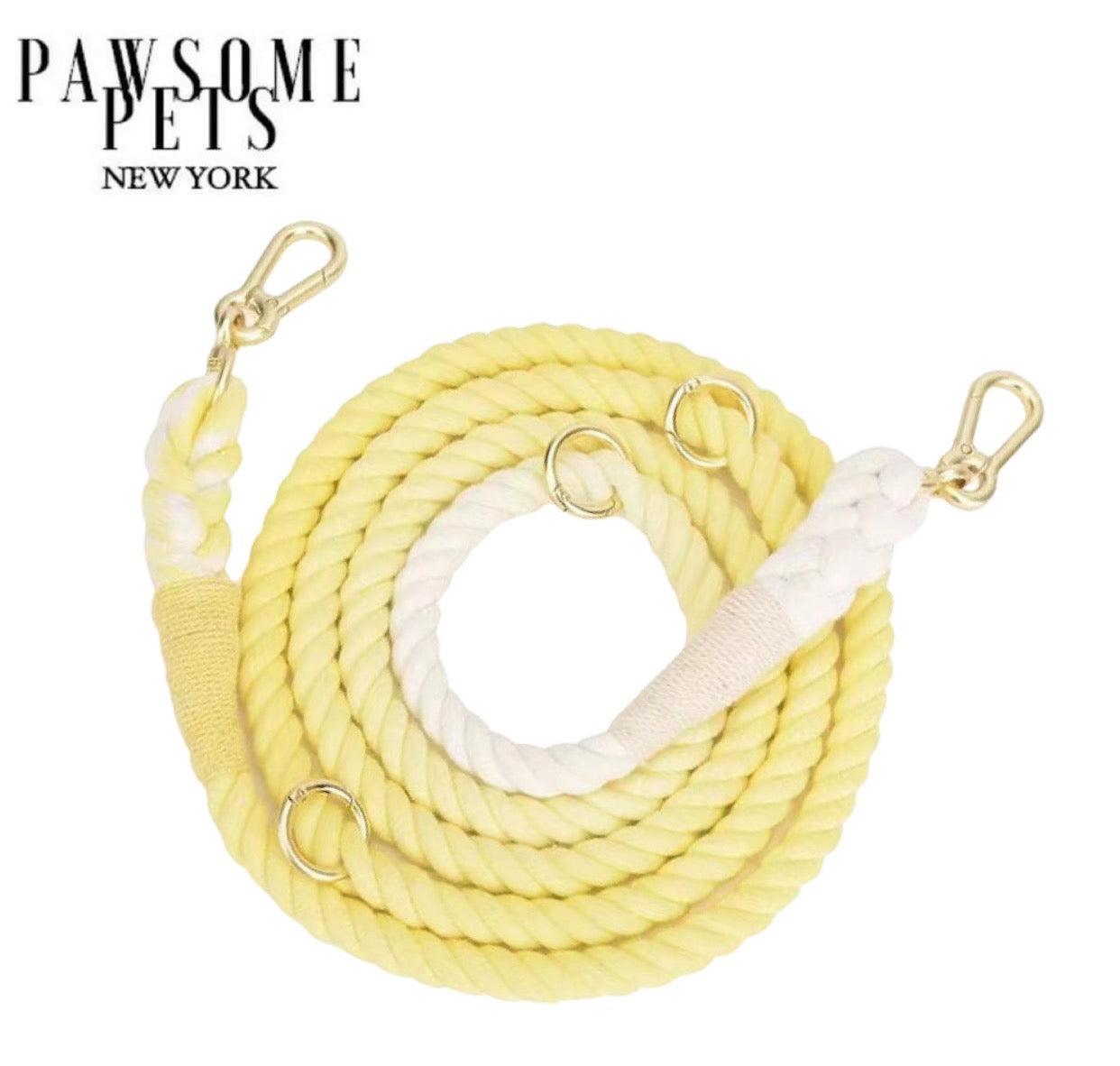 HANDS FREE DOG ROPE LEASH - LEMON SQUEEZE - DraftFuel Sports