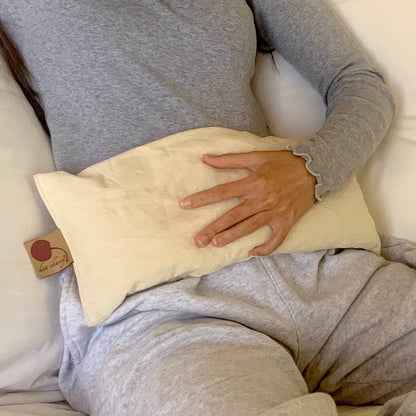 Hot Cherry Rectangular/Cervical Neck Pillow in Unbleached, Pre - washed, Natura Denim with Cherry Print Pillowcase - DraftFuel Sports