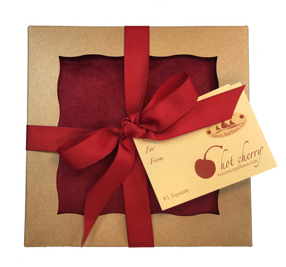 Hot Cherry Square Pillow in Plush Red Ultra - Suede - DraftFuel Sports