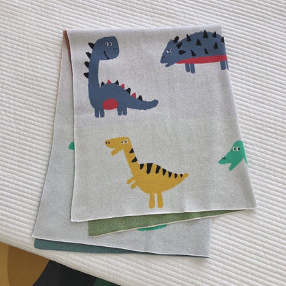 Hot Selling Knitted Blanket With Cute Dinosaurs Pattern: New Collection For Newborn Baby And Kids - DraftFuel Sports