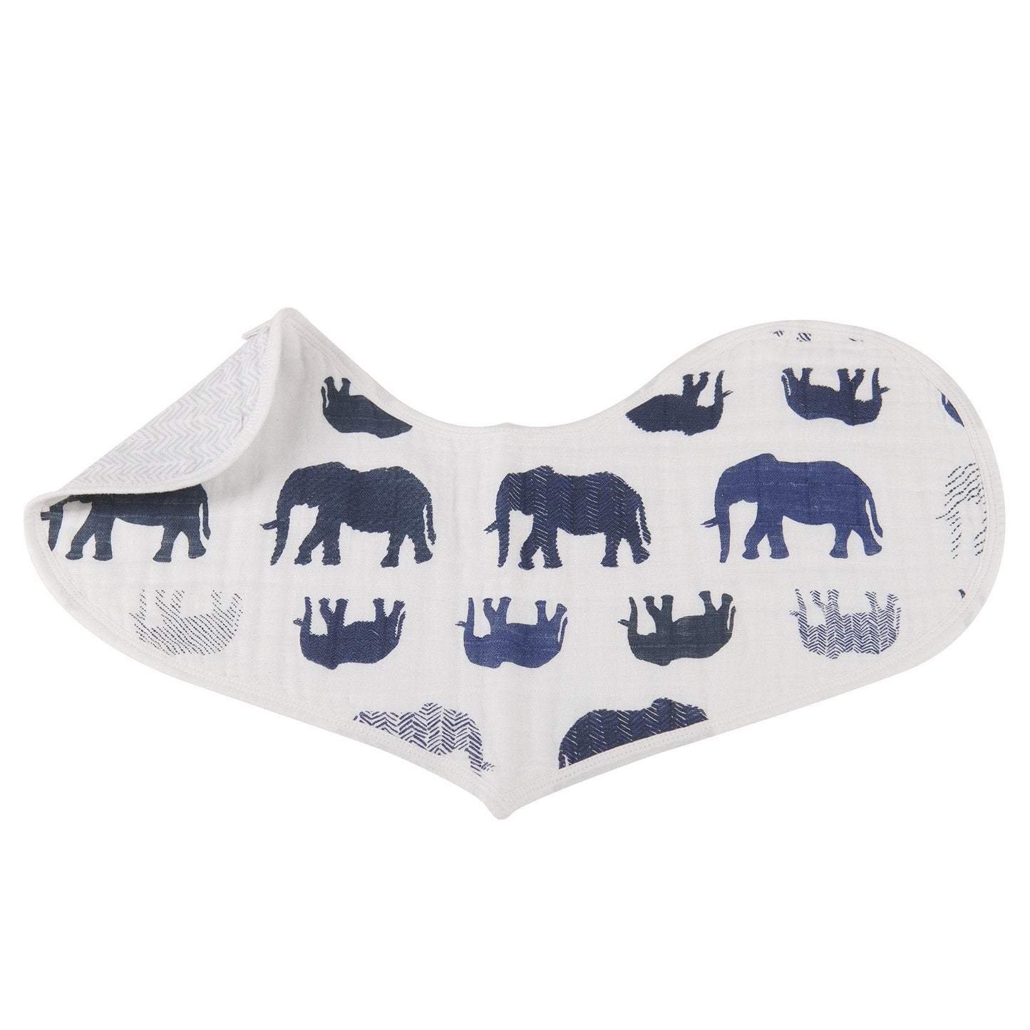 In The Wild Elephant Cotton Burp Cloth Bib 2PK - DraftFuel Sports