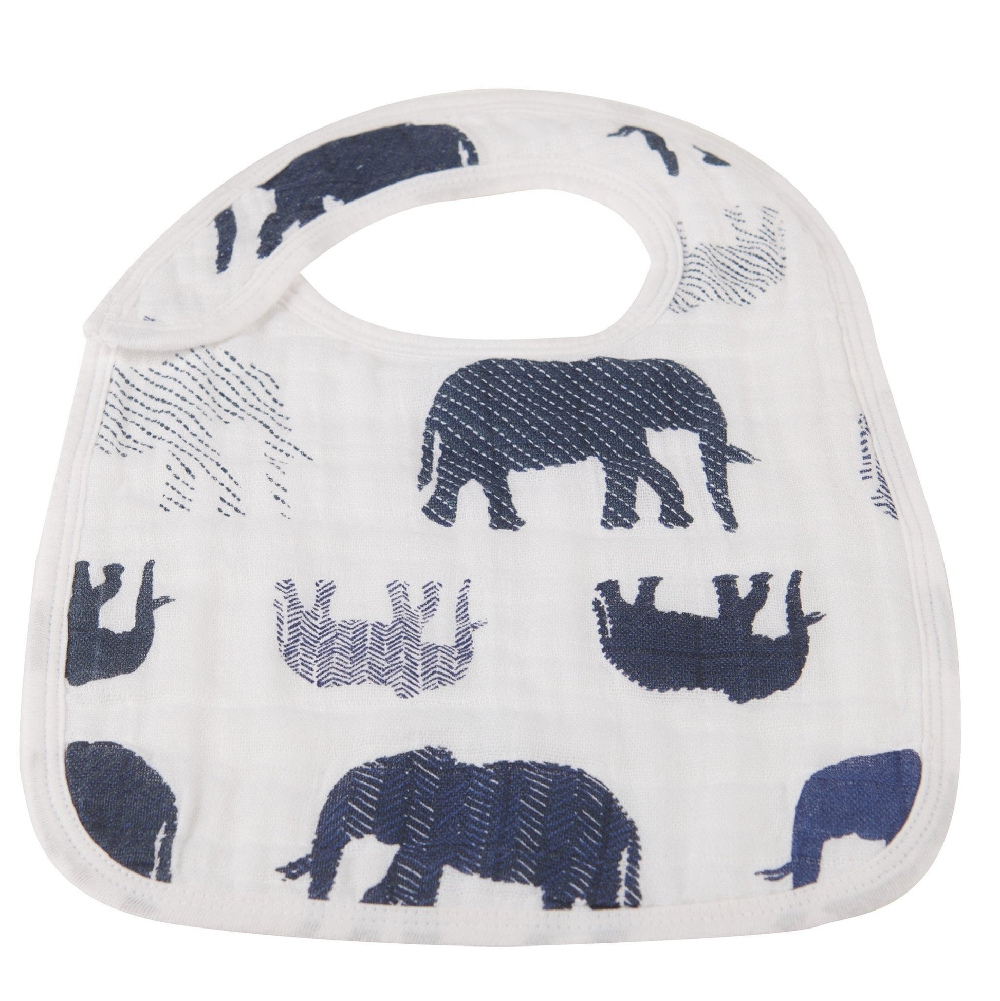 In the Wild Elephant Cotton Muslin Snap Bibs 3PK - DraftFuel Sports