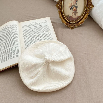 Infant Baby Girls Solid Knitting Caps - DraftFuel Sports
