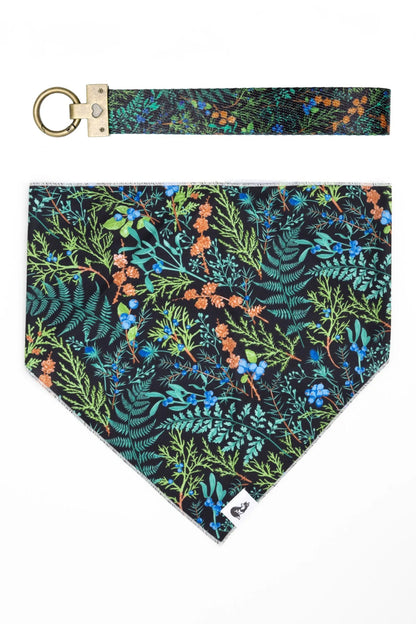 Magical Fern Forest Dog Bandana & Matching Keychain - DraftFuel Sports