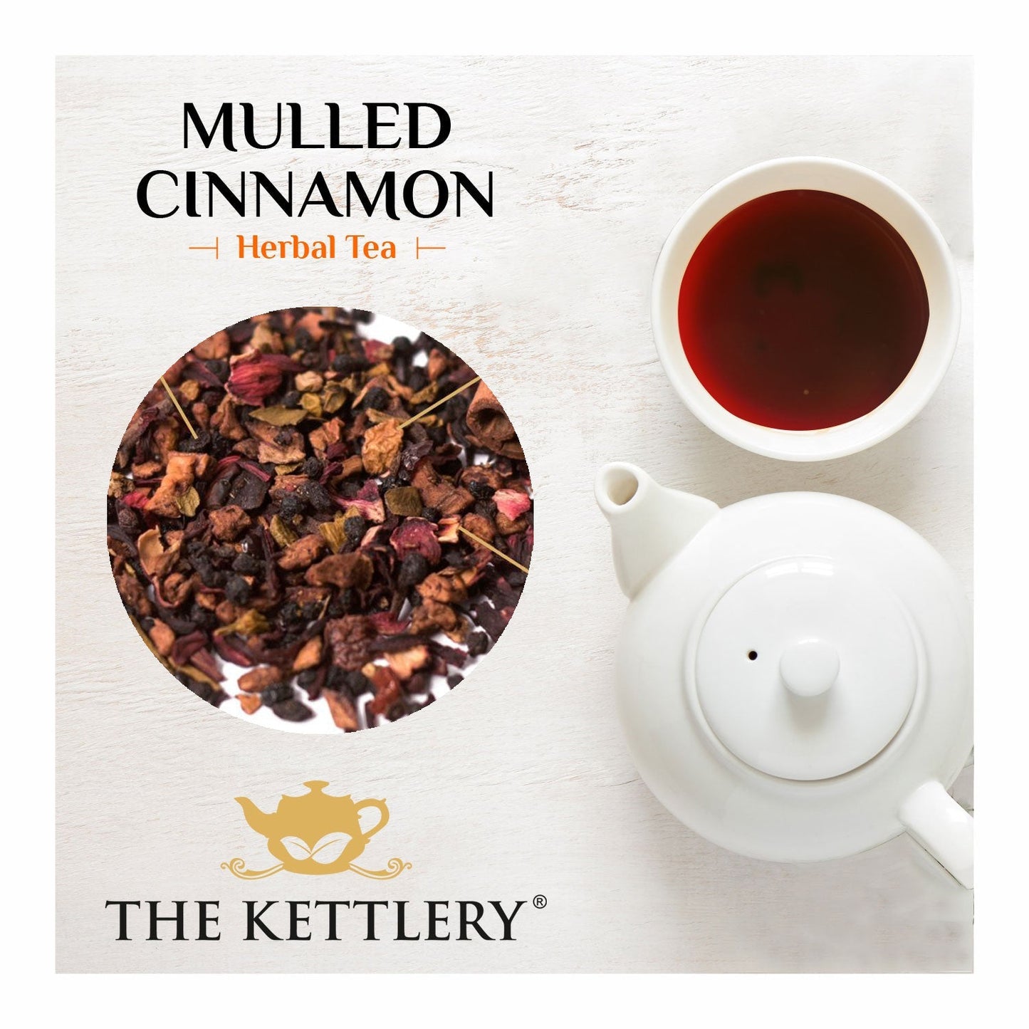 Mulled Cinnamon Herbal Fruit Tea in Tin - DraftFuel Sports