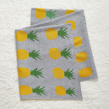 New Arrival Knitted Baby Blanket With Simple Fruits Pattern: New Collection For All Seasons - DraftFuel Sports
