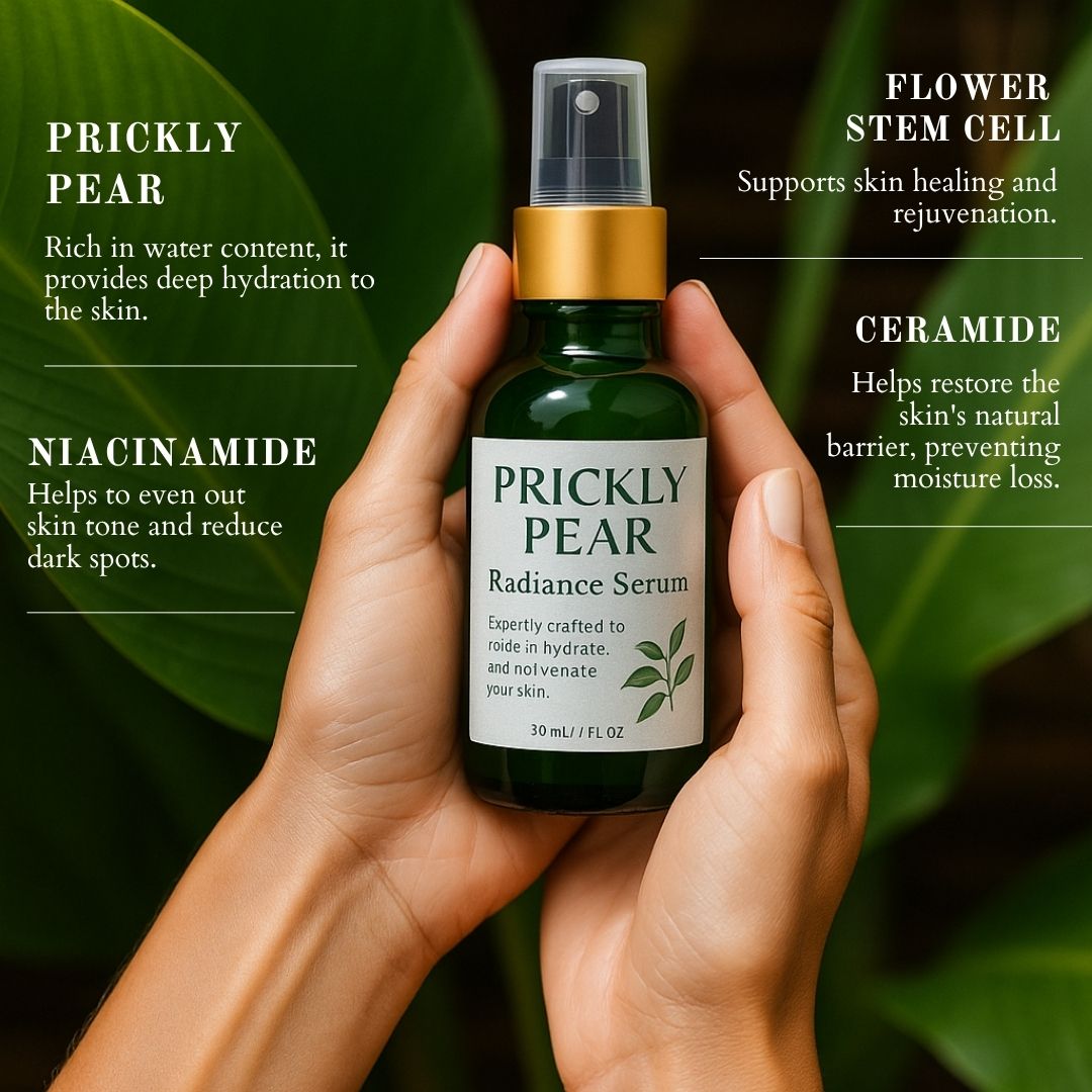 Prickly Pear Radiance Serum for Glowing & Hydrated Skin - DraftFuel Sports