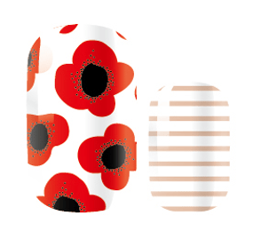 Red Posie Stripe - DraftFuel Sports