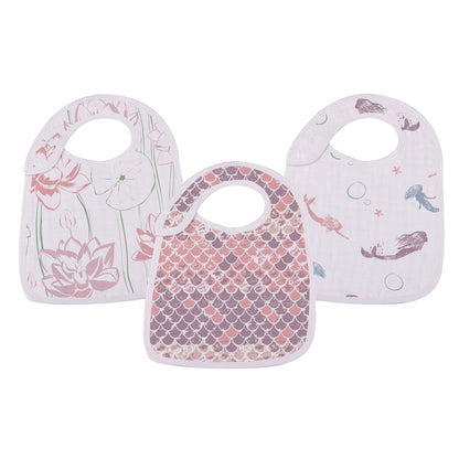 Under The Sea Bamboo Muslin Snap Bibs 3PK - DraftFuel Sports