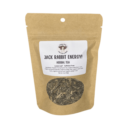 Witchy Pooh's Jack Rabbit Energy Tea - Loose Leaf Herbal Tea, Caffeine Free, Sugar Free - DraftFuel Sports