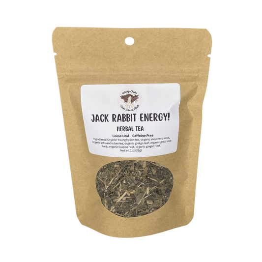 Witchy Pooh's Jack Rabbit Energy Tea - Loose Leaf Herbal Tea, Caffeine Free, Sugar Free - DraftFuel Sports
